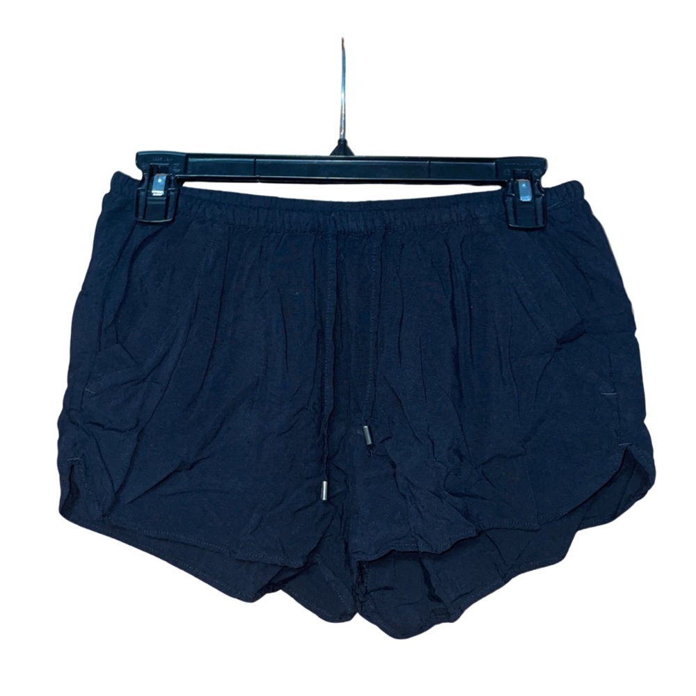Divided Drawstring Short Shorts - Black - Size 8